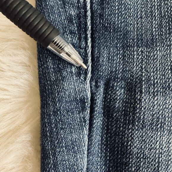 Judy Blue Ankle Skinny Jeans 7/28 (27x25.5) Blue Distressed Mid Rise Juniors - Picture 10 of 12